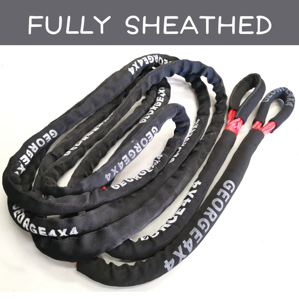 Australian made Sheathed Bridle Rope 14mm*18000kg, 4WD Recovery ...