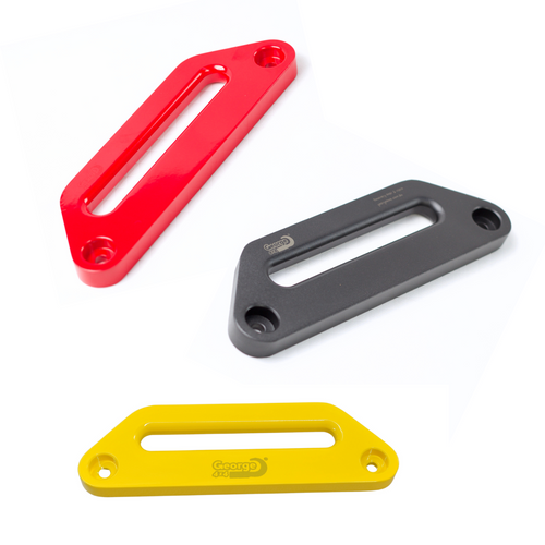 Alloy Fairlead Offset design, Yellow/Red/Matte Black Aluminium Hawse Winch Accessories for Dyneema Rope 4WD