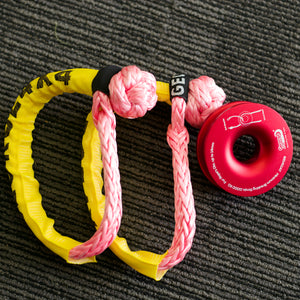 Winching Combo SSR16PK11R: 16000kg Pink 2pcs*Soft Shackles + 11000kg Winch Ring