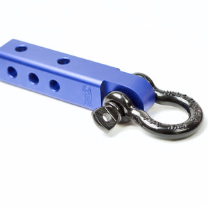 4WD Recovery kit: BLUE Extended Hitch Receiver 230mm*5000kg + Rated Shackle