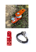Load image into Gallery viewer, EZFit Recovery Hitch and Dingo Block recovery combo with 22 ton soft shackle
