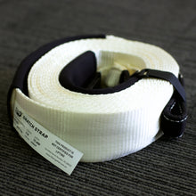 Load image into Gallery viewer, 437586-Snatch Strap 8600KG-9M, 20% stretching White Flat Webbing