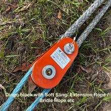 Load image into Gallery viewer, Dingo snatch Block with tow rope Extension Rope 4WD Winch Pulley George4x4 recovery gear 