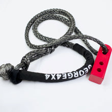 Load image into Gallery viewer, The Soft Extension Sling (SES) is made of (UHMWPE), also known as Dyneema/Spectra or HMPE.  The Soft Extension Sling (SES) can extend a Button Knot Winch Rope (BKWR) by placing the constricting loop over the button knot on the BKWR. The SES can also function as a giant soft shackle, allowing you to loop it around a vehicle tire or structure to recover vehicles. UV resistant, waterproof and more durable Very light, can float in water Australian-made tested. 12mm, Breaking force 11000kg 