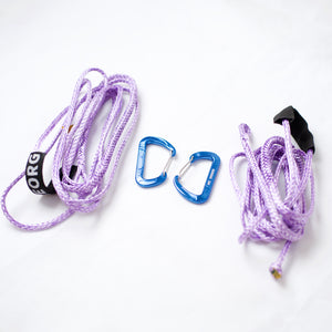 Description: (Whoopie sling)  Whoopie sling Made with UHMWPE rope, well known as Dyneema/Spectra/Amsteel Adjustable in lengths to adapt to loads of various sizes Slides smoothly under no tension and locks tightly with weights added  Super easy to install, one piece Light and waterproof  For hammock & outdoor camping Description: (Carabiner)  This aluminium carabiner is made of 7075 aviation-grade material, making it lightweight, highly durable, and wear-resistan