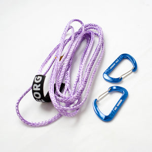 Description: (Whoopie sling)  Whoopie sling Made with UHMWPE rope, well known as Dyneema/Spectra/Amsteel Adjustable in lengths to adapt to loads of various sizes Slides smoothly under no tension and locks tightly with weights added  Super easy to install, one piece Light and waterproof  For hammock & outdoor camping Description: (Carabiner)  This aluminium carabiner is made of 7075 aviation-grade material, making it lightweight, highly durable, and wear-resistan