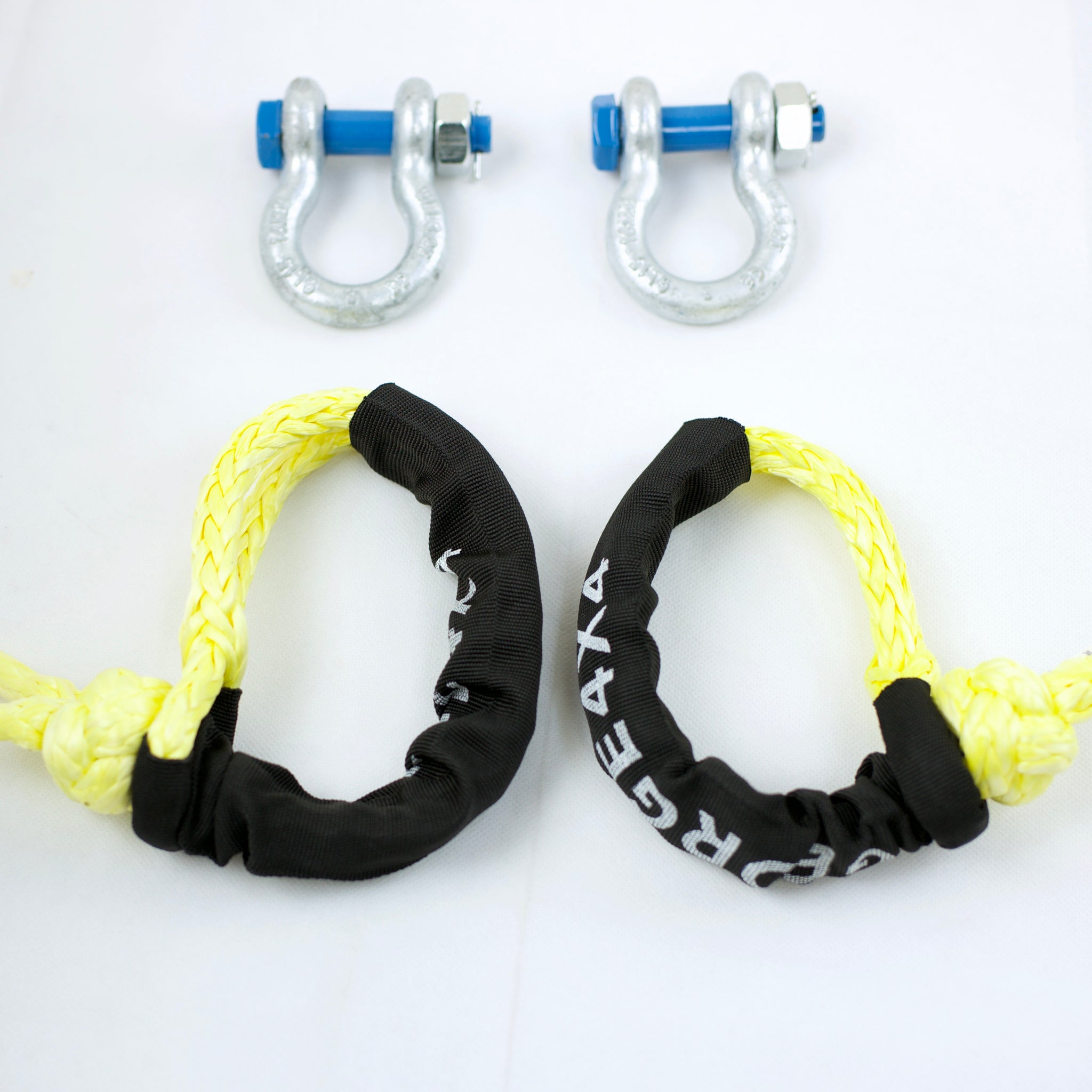 Recovery Rope Shackle 4WD Recovery Kit Shackle Combo: 2pcs*Soft Shackle 13300kg + Rated Stee ...
