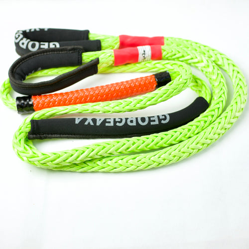 George4x4 Bridle Rope is constructed of a unique ultra-high molecular weight polyethylene material(UHMWPE), also known as Dyneema/Spectra. It is extremely high-strength and low-stretch. Description: UV resistant, waterproof and more durable Very light, can float in water Both ends have protective sleeves and one sliding sleeve on the middle Australian made, Australian tested Features: 12mm, Minimum Breaking force rated 13200kg