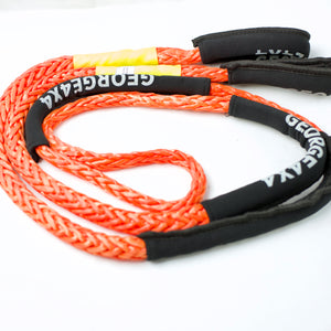 George4x4 Bridle Rope is constructed of a unique ultra-high molecular weight polyethylene material(UHMWPE), also known as Dyneema/Spectra. It is extremely high-strength and low-stretch. Description: UV resistant, waterproof and more durable Very light, can float in water Both ends have protective sleeves and one sliding sleeve on the middle Australian made, Australian tested Features: 11mm, Minimum Breaking force rated 11000kg Visible colour-orange
