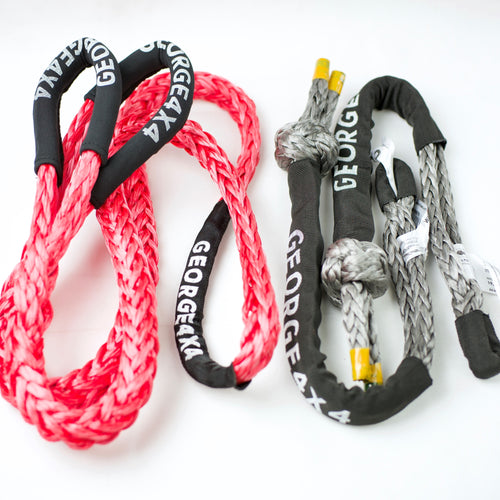 George4x4 Bridle Rope Soft Shackle Kit includes 1pc*Bridle Rope(Red), Australian made 13mm*4m or 5m or 6m*14000kg 1pc/2pcs*Soft Shackle, Australian made 60cm*19800kg, 70cm*22000kg (Grey/Silver) Soft shackle and Bridle rope Hand Made in Australia Australian Designed Tested by NATA-accredited lab. Lighter and safer