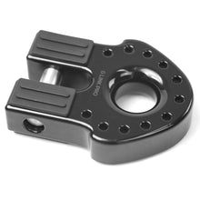 Load image into Gallery viewer, Winch Shackle Link/G Link replaces traditional winch hooks, smooth surface, large&amp;rounded eyelet diam. of 32mm *Designed in Australia *Suits for BOTH Soft Shackle &amp; D Shackle *UV-resistant in black paint *Flat Shackle Winch Hook  IP Australia Certified Design. Compatible with ARB Mounting folding bracket. Upgraded with a surface featuring holes on one side for a stylish appearance &amp; lighter-weight