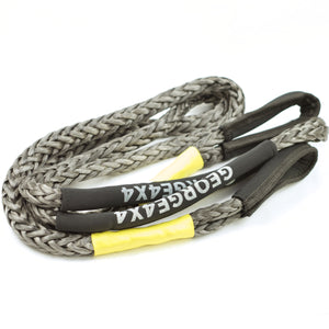 George4x4 Bridle Rope is constructed of a unique ultra-high molecular weight polyethylene material(UHMWPE), also known as Dyneema/Spectra. It is extremely high-strength and low-stretch. Description: UV resistant, waterproof and more durable Very light, can float in water Both ends have protective sleeves and one sliding sleeve on the middle Australian made, Australian tested Features: 12mm, Minimum Breaking force rated 13200kg