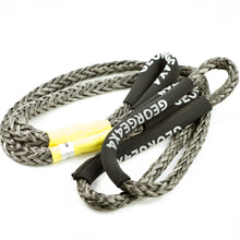 Load image into Gallery viewer, George4x4 Bridle Rope is constructed of a unique ultra-high molecular weight polyethylene material(UHMWPE), also known as Dyneema/Spectra. It is extremely high-strength and low-stretch. Description: UV resistant, waterproof and more durable Very light, can float in water Both ends have protective sleeves and one sliding sleeve on the middle Australian made, Australian tested Features: 12mm, Minimum Breaking force rated 13200kg