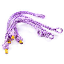 Load image into Gallery viewer, Soft Shackles are an alternative to traditional steel shackles and are made of Synthetic rope (well known as Dyneema/ spectra etc). They are Lighter, Stronger, and more flexible. Diamond knot Soft Shackle*1pc Hand spliced in Australia, Tested by NATA-accredited lab Super lightweight, can float in water UV-resistant, waterproof and more durable Good size for tree climbing and other light industries Features:  4mm*40cm length Breaking Strength: 2500kg  