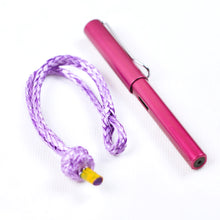 Load image into Gallery viewer, Soft Shackles are an alternative to traditional steel shackles and are made of Synthetic rope (well known as Dyneema/ spectra etc). They are Lighter, Stronger, and more flexible. Diamond knot Soft Shackle*1pc Hand spliced in Australia, Tested by NATA-accredited lab Super lightweight, can float in water UV-resistant, waterproof and more durable Good size for tree climbing and other light industries Features:  4mm*40cm length Breaking Strength: 2500kg  