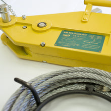 Load image into Gallery viewer, George4x4 Manual Wire Rope Pulling Winch is a versatile and robust solution for pulling, lifting, lowering, and securing tasks. With a 2400kg pulling capacity and 1600kg lifting capacity, this winch is designed for efficiency and durability. Features: Operates with a 10-meter steel cable and extendable lever Overload protection and safety catch on the hook for enhanced safety Low maintenance design with easy servicing Specifications: Pulling Capacity: 2400kg Lifting Capacity: 1600kg Rope Diameter: 11mm Cabl