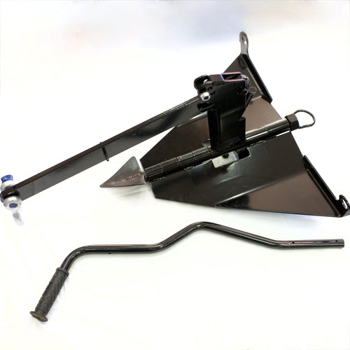 Heavy Duty Ground/Sand Anchor For 4WD Winch Recovery Ideal for 4x4 winching recovery where there are no trees or other anchor points. Heavy-duty design. Ideal for vehicle recovery when there are no convenient anchor points or trees. Suitable for use in sand, mud, soil, or soft ground. Angled blade provides a self-digging action when pressure is applied. Shackle fitted for use with winch fibre rope or steel cable. Flat pack and easy storage. Essential for Simpson Desert Crossing. Weight: 15kg!