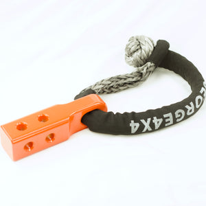 EZFit Recovery Hitch Orange with 22ton Soft Shackle and Steel Shackle by George4x4