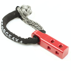 Hitch & Soft Shackle Combo: EZFit Recovery Hitch RED Long Body+Soft Shackle 22ton