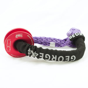 Ring & Soft Shackle Combo : 18000kg Soft Shackle + 11000kg Snatch Winch Pulley Ring RED