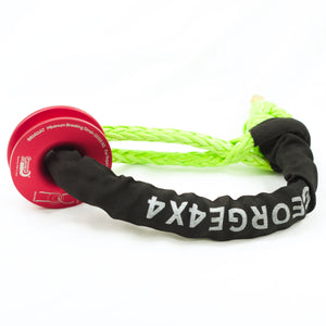 Ring & Soft Shackle Combo : 19800kg Soft Shackle + 11000kg Snatch Winch Pulley Ring RED
