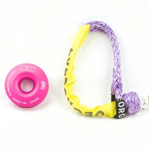 Pink Ring 11000kg + Soft Shackle 15000kg Combo Winch Pulley on 4WD off-road