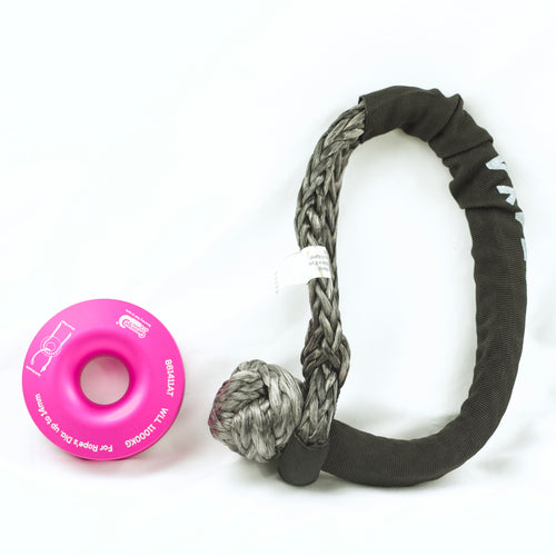 4x4 winch ring with silver 22000kg soft shackle australian made combo george4x4 recovery gear & More