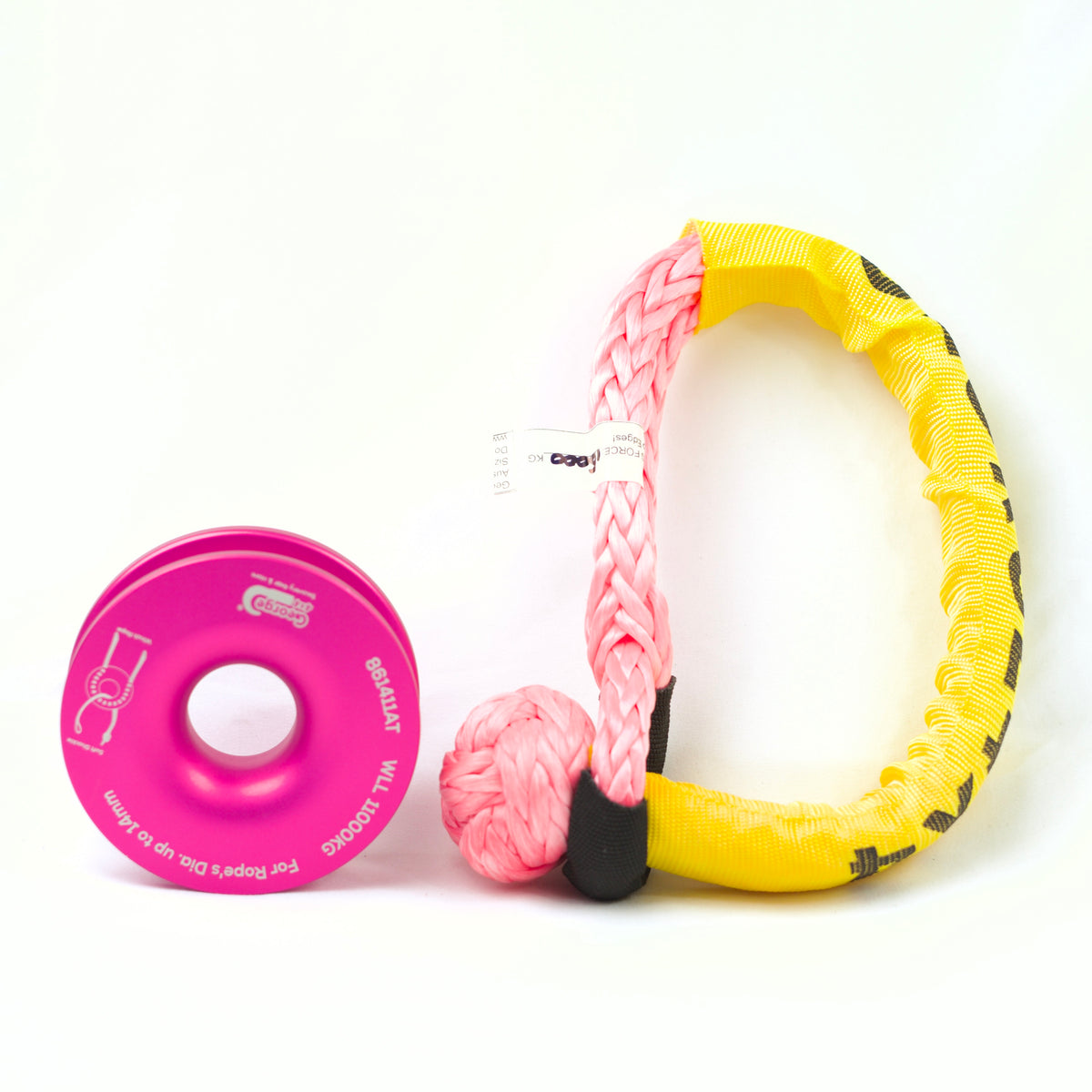 Pink Winch Ring 11000kg + Pink Soft Shackle Combo – George4x4 4WD ...