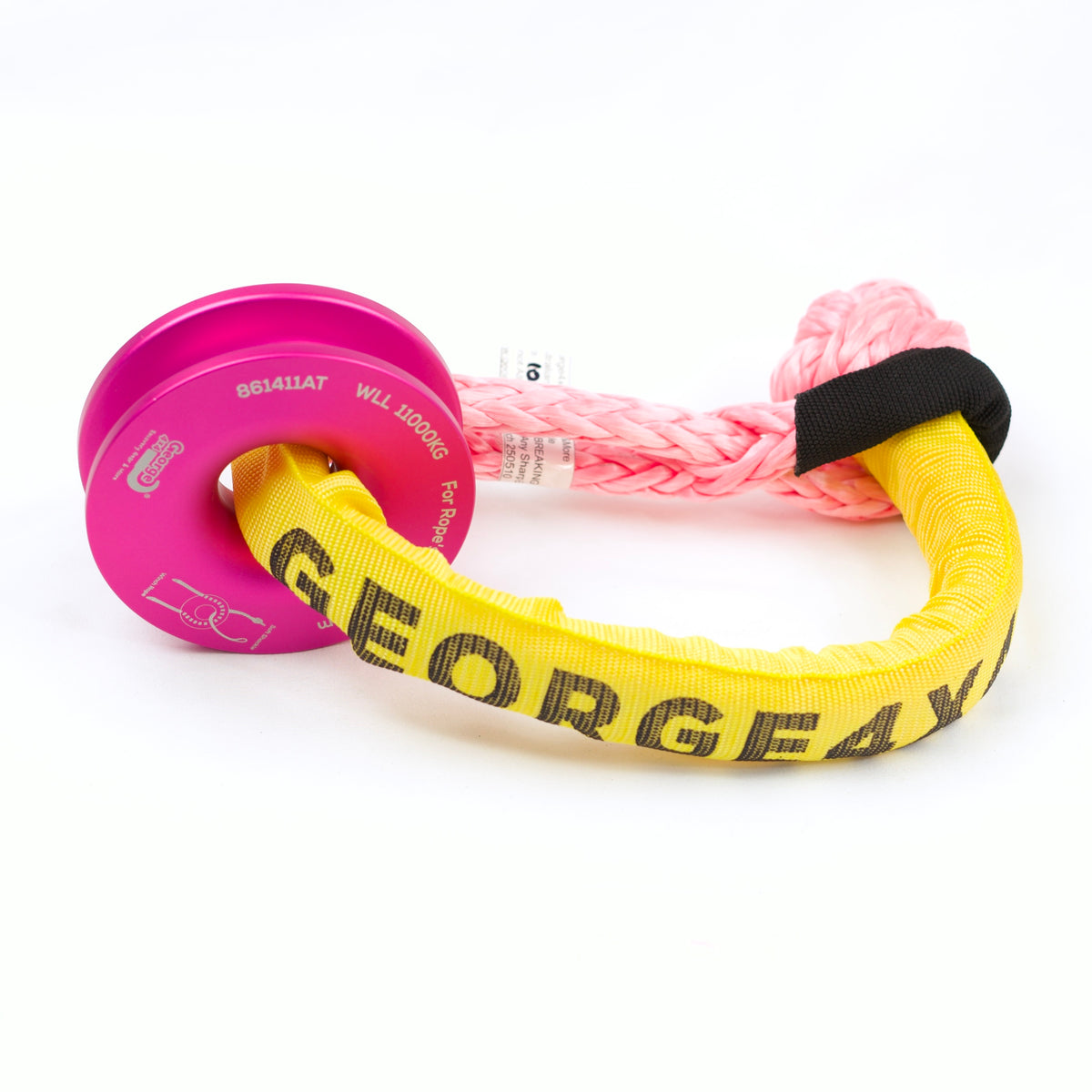 Pink Winch Ring 11000kg + Pink Soft Shackle Combo – George4x4 4WD ...