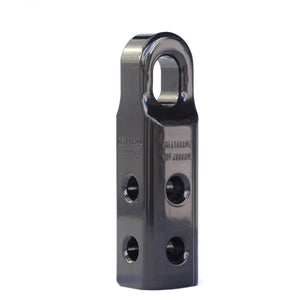 Long Body Black EZFit Recovery Hitch with Big Oval Eyelet Hole for Soft Shackle & Steel Shackle