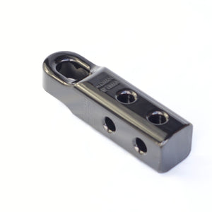 Long Body Black EZFit Recovery Hitch with Big Oval Eyelet Hole for Soft Shackle & Steel Shackle