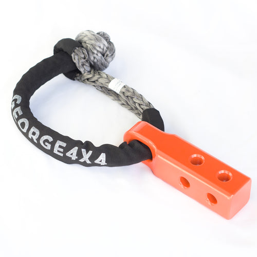 Hitch & Soft Shackle Combo: EZFit Recovery Hitch Orange Long Body+Soft Shackle 22ton