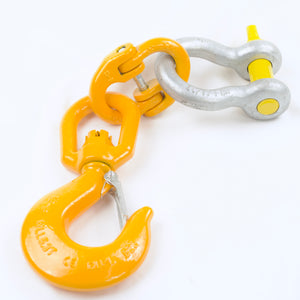 Excavator Hook Kit 5.3T, Swivel Hook 13mm + Hammerlock 13mm+Bow Shackle 6.5T