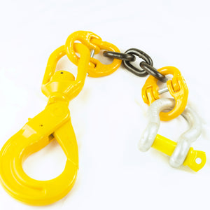 Grade 80 13mm Excavator Swivel Hook Assembly – WLL 5.3T
NOTE: The swivel hook is fitted with ball bearings and can rotate under full load.