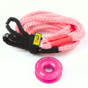 George4x4 Pink Recovery Winch Extension Combo – 1X Extension Rope + 1X Ring