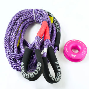 1X Extension Rope (Purple) 11000kg +1X Winch Ring 11000kg (pink or RED) 4WD winch Combo