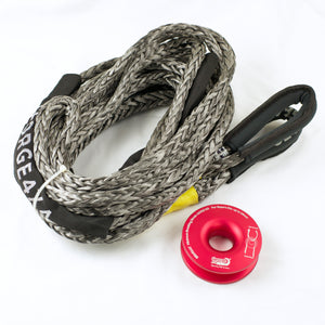 Winch Extension Rope + 11T Recovery Ring (Pink or Red) – 10m / 15m / 20m / 30m