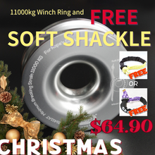 Load image into Gallery viewer, [Xmas Sale] 11000kg Snatch Ring/Winch Ring Silver and FREE Soft Shackle