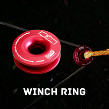 Load image into Gallery viewer, 1pc*Aluminum Pulley Snatch Ring (Ruby RED) Inner-Outer diam: 30mm-100mm Breaking Strength: 11000kg  