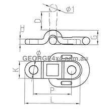 Load image into Gallery viewer, Bolt on Lifting WLL 3.15ton LC: 6.3ton ( 6300kg ) D Ring Tie Down Point George Lifting