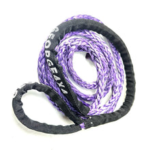 Load image into Gallery viewer, George4x4 Soft Loop Winch Rope SLWR Description: Heavy Duty Soft Loop End and aluminium ferrule eye at the other end Made of Synthetic rope, very light, can float in water High Abrasion resistance and good UV resistance No stretch, easy handling Spliced in Australia FEATURES: 10mm, rated breaking 9500kg, suit for 12000lbs and 16000lbs winches Colour Available: Yellow and Purple