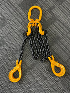 G80 Lifting Chain Sling &nbsp;with Shortener and Clevis Self Locking hook- 10mm, 2 Legs, &nbsp;Top Oblong Master Link Ring Shortening and SelfLocking hook fitted.