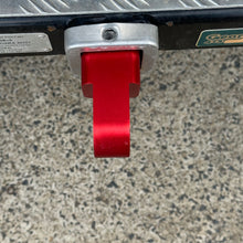 Load image into Gallery viewer, George4x4 Recovery Extended Hitch Extended Recovery Hitch Receiver/Tow Bar made of Solid Aluminium.  FEATURES: 5000kg, Breaking 20000kg Size: 50mm*50mm*200mm Red coating Multiple holes designed to attach horizontally and vertically The holes are suitable for standard hitch pin (5/8”) 16mm Covert your standard Hayman Reece Tow bar and most standard 2”X2” hitch ball mount receiver
