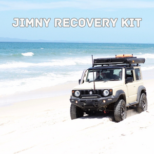 Jimny Recovery Kit (9pcs): Kinetic Rope 5000kg + 2*Soft Shackles + Bridle Rope + Soft Shackle Hitch (SK) + Safety Blanket + Bag + Steel Shackles