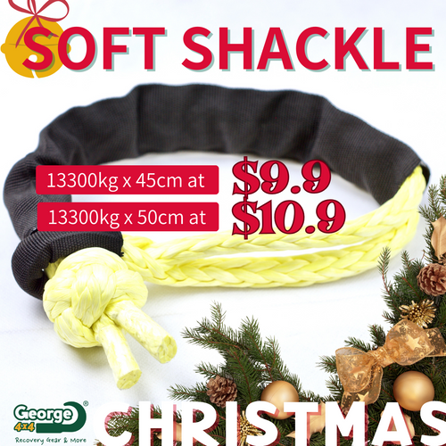 [Xmas Sale] Australian made Soft Shackles 10mm*13300kg Yellow 4WD Recovery