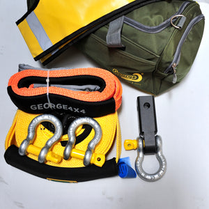 4WD Recovery kit BASIC: 11000kg Snatch Strap + 3*Rated Shackles + Tow Bar(Al) + Equaliser +Damper/ Safety Blanket +Bag