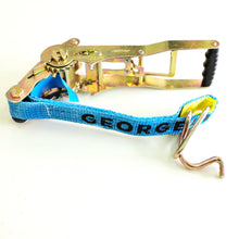 Load image into Gallery viewer, Reverse Action Tie down buckle Tail Ratchet Ergo Hook/Keeper Pull down 50mm