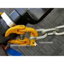 Load image into Gallery viewer, Hammerlock + D Shackle for Trailer Safety Chain/Caravan Towing by George4x4 George Lifting