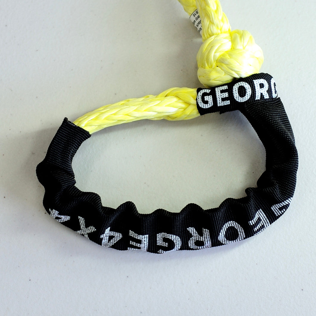 Soft Shackles are an alternative to steel shackles, made of Synthetic rope (well known as Dyneema/ spectra etc). Lighter, Stronger, and more flexible. Hand spliced in Australia, Tested by NATA-accredited lab can float in water UV-resistant, waterproof and more durable Protective sleeve fitted