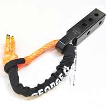 Load image into Gallery viewer, 1pc*Soft Shackle (Orange diamond), Australian made  Size: 11mm  Length 60cm or 65cm  Breaking Strength: 15000kg    1pc*Soft Shackle Hitch  232mm  WLL: 5000kg, Breaking Strength: 20000kg    Features:  Hitch made of Aluminium Alloy T6, Light and convenient 50mm*50mm*232mm (232mm length) WLL 5000kg, Minimum Breaking test: 20000kg The hitch hole is smooth and round edge, friendly designed for Soft Shackle